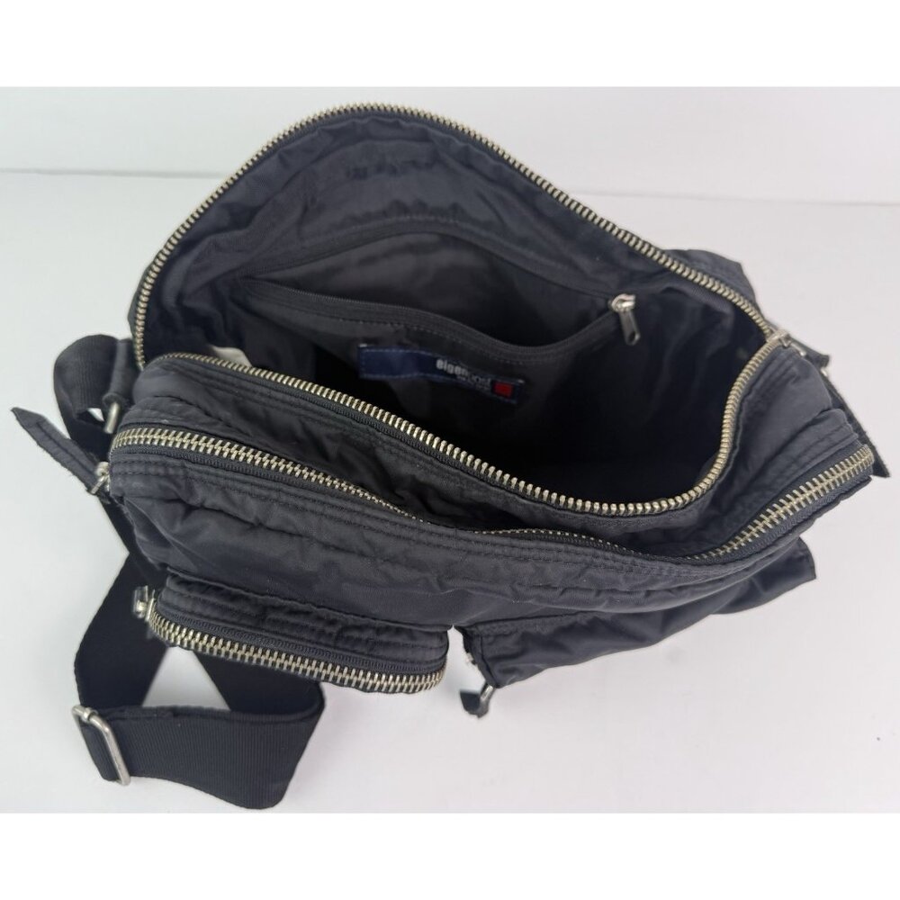 EigenPost‎ Crossbody Travel Purse Bag Black Lightweight Pockets Adjustable Strap - Picture 5 of 13